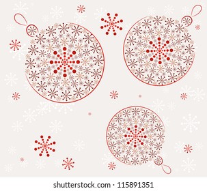 Retro Christmas balls. Vector