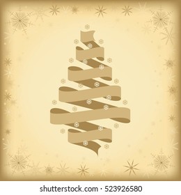 Retro Christmas banner, logo, label