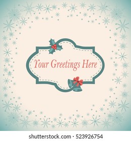 Retro Christmas banner, logo, label