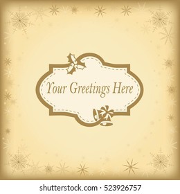 Retro Christmas banner, logo, label