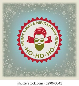 Retro Christmas banner, logo, label