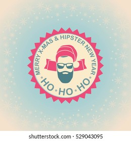 Retro Christmas banner, logo, label