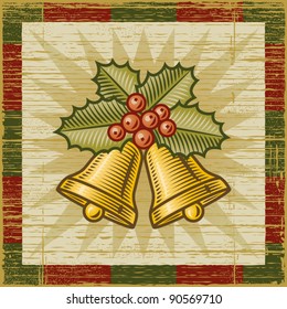 Retro Christmas bells. Vector