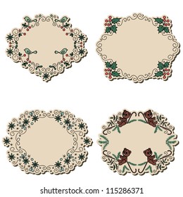 Retro Christmas borders