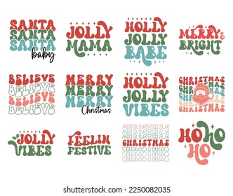 Retro Christmas Bundle for Print and Cut