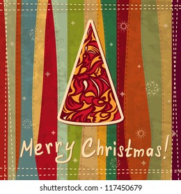 retro christmas card