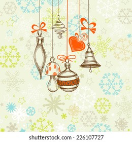 Retro-Weihnachtskarte