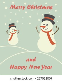 Retro christmas card