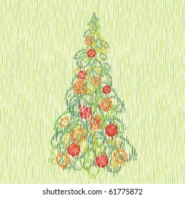 Retro Christmas card.