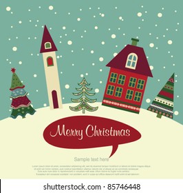 Retro Christmas card