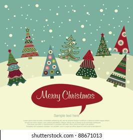 Retro Christmas card