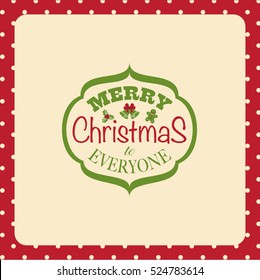 Retro Christmas card, label, banner