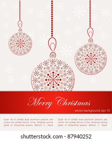 Retro Christmas card. vector