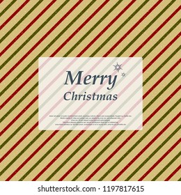 Retro Christmas colorful stripe line pattern background, vector eps10