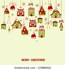 Retro Christmas Decorations. Background