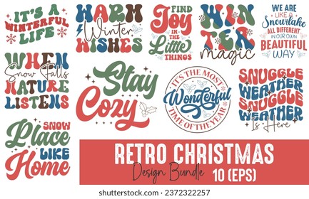 Retro Christmas Design Bundle EPS