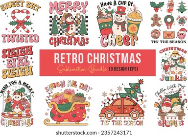 Retro Christmas Design Sublimation Bundle