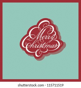 Diseño de Navidad retro. Ilustración vectorial.