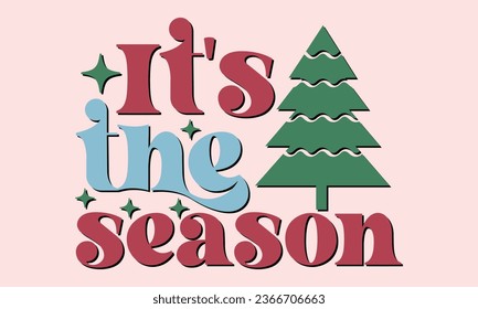 Retro Christmas EPS Bundle, Single design