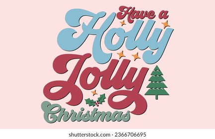 Retro Christmas EPS Bundle, Single design