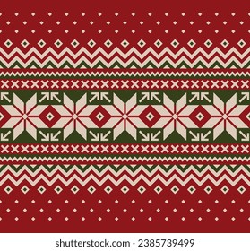 Retro christmas geometric seamless pattern vector image