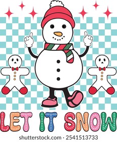 retro christmas png sublimation design
