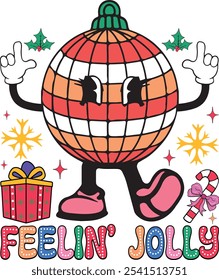 retro christmas png sublimation design