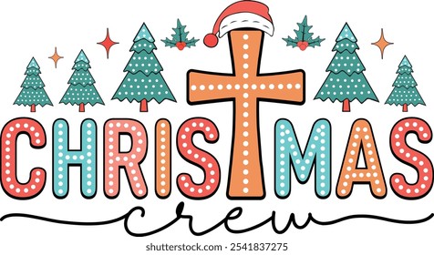 retro christmas png sublimation design