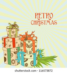 Retro Weihnachten, Vektorgrafik