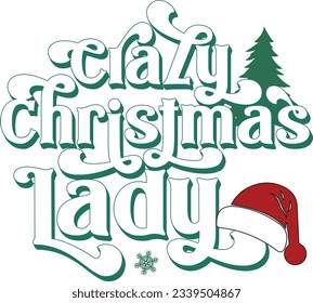 Retro Christmas Quotes Vector Svg Design