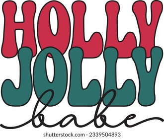 Retro Christmas Quotes Vector Svg Design