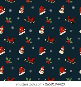 Retro Weihnachten nahtloses Muster geeignet für Verpackungsdesign und Tapete
