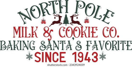 Retro Christmas Sign Svg Design