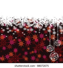 retro christmas snowflake background with white space for your text