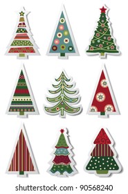 Retro Christmas stickers