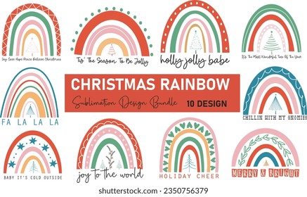 Retro Christmas Sublimation Design Bundle