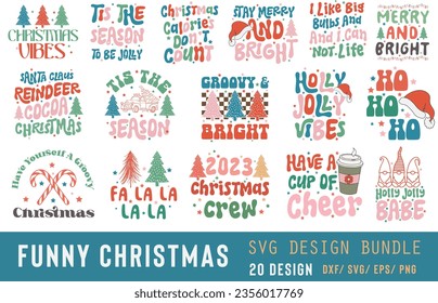 Retro Christmas Sublimation Design Bundle