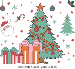 Retro Christmas Sublimation Design Bundle