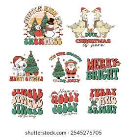 Retro Christmas Sublimation Design Bundle