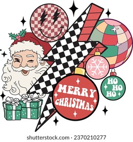 retro Christmas sublimation design eps