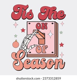 Retro Christmas Sublimation Design EPS