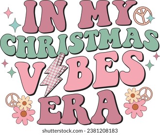 Retro Christmas Sublimation Design eps 