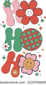 Retro Christmas Sublimation Design Topography