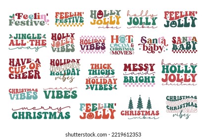 Retro Christmas SVG Design Bundle 