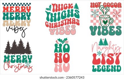 Retro Christmas SVG Design, Christmas SVG Design, Retro Christmas SVG Design Bundle