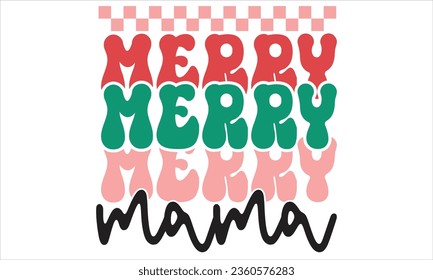 Retro Christmas SVG Design, Retro Christmas Quotes Design, Retro Christmas SVG Design Template. 