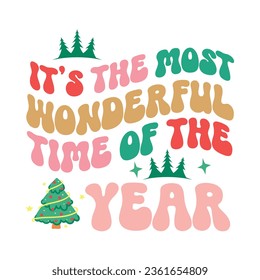 Retro Christmas SVG Design, typography, t-shirt, retro, sublimation, sticker, SVG Design,