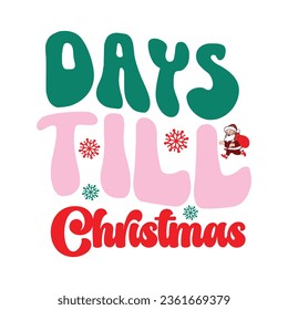 Retro Christmas SVG Design, typography, t-shirt, retro, sublimation, sticker, SVG Design,