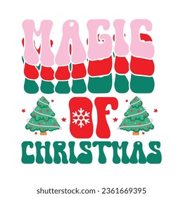 Retro Christmas SVG Design, typography, t-shirt, retro, sublimation, sticker, SVG Design,