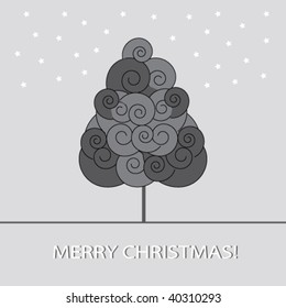 Fondo del árbol de Navidad retro